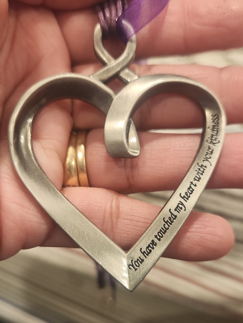 Pewter  Heart Pendant - Sentimental Women's Jewelry